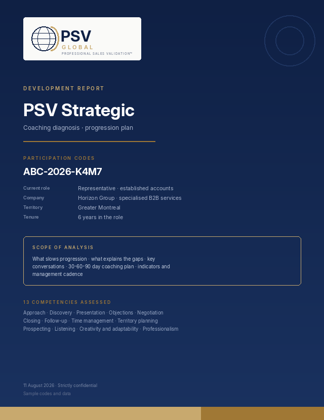 PSV Strategic Coaching report cover