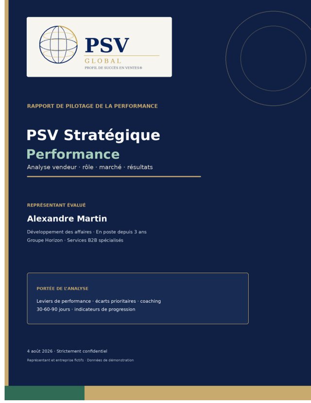Couverture du rapport PSV Stratégique Performance